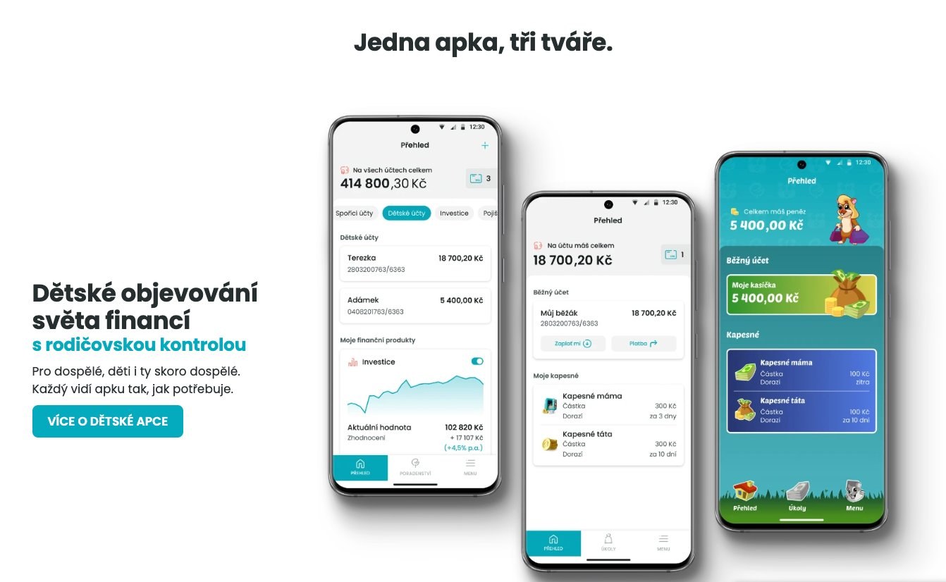 Tři tváře aplikace Partners — pro dospělé, pro teenagery, pro děti